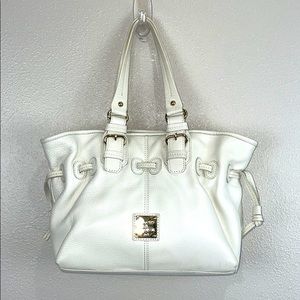 Dooney & Bourke white pebbled leather handbag
